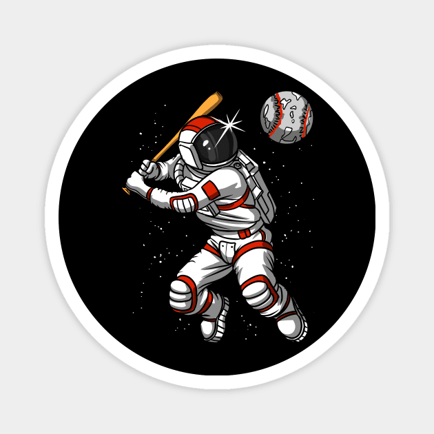 Space Astronaut Baseball Magnet by underheaven